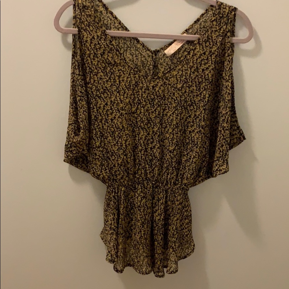 Leopard print sheer shirt